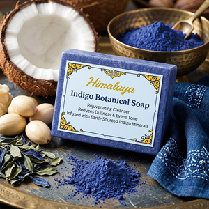 Jabón <span class=keywords><strong>Artesanal</strong></span> de Marca Privada, <span class=keywords><strong>Hidratante</strong></span>, Calmante y Exfoliante, Jabón Facial de Índigo Nila Marroquí - Product Image 1