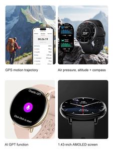 <span class=keywords><strong>OEM</strong></span> jam tangan pintar HD21 1.43 ", GPS AMOLED BT panggilan IP68 tahan air pelacak kebugaran Monitor denyut jantung oksigen darah untuk Android IOS - Product Image 3