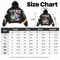 Sweat-shirt à capuche unisexe surdimensionné avec motif graphique, style streetwear vintage, noir et marron, prêt à être expédié, faible MOQ