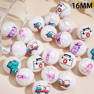 Perles médicales de 16 mm avec revêtement UV : Perles Avatar One Piece Naruto et perles en vrac - Product Image 2