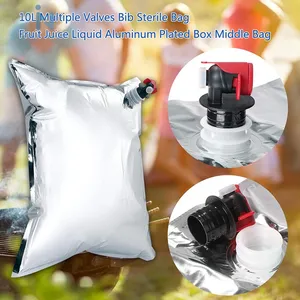 Custom 3L 5L 10L Aluminum Foil Laminated Plastic Wine Packaging Storage Bag In Boxes Spout Pouch Packaging