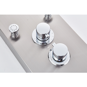 Ensemble de rideau de douche pour <span class=keywords><strong>spa</strong></span> à poignée unique OEM robinet cascade noyau de valve en céramique chromée polie jet doux pour hôtels - Product Image 5