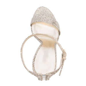 Ummer-Sandalias con lentejuelas brillantes para mujer, zapatos con logotipo personalizado de fábrica, con correa en el tobillo - Product Image 3
