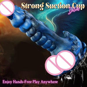 ויברטור דמוי דרקון מסיליקון נוזלי עם שלט רחוק אלחוטי, פין עבה לנשים - Product Image 2