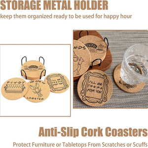 Wholesale <strong>Cork</strong> Coasters Custom Water Absorbing Coaster <strong>Cork</strong> Desk Coffee Coaster Printing Designs for Drink <strong>Cork</strong> <strong>Trivet</strong> - Product Image 6