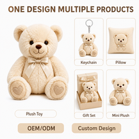 Boneka Beruang Plush Kustom Langsung dari Pabrik, Berdasarkan Desain OEM ODM, Boneka Karakter Isi Dakron untuk Merek IP Asli
