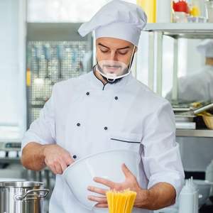 Masker transparan dapur, Anti tetesan senyum bening perisai masker perlindungan umum dapat disesuaikan layanan Restoran anti-kabut - Product Image 2