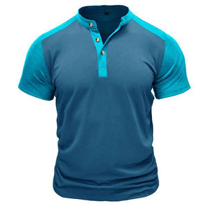 เสื้อยืดแขนสั้นผู้ชาย คอกลม สีพื้น ผ้าฝ้าย 100% แห้งเร็ว ระบายอากาศดี เหมาะสำหรับเล่นกีฬาและสวมใส่ลำลอง - Product Image 5