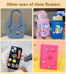 Breloques de chaussures en PVC 2D mignonnes et tendance, décorations de sabots Kawaii sur le thème des desserts, animaux et fleurs, durables, personnalisables en couleur et <span class=keywords><strong>taille</strong></span> - Product Image 5