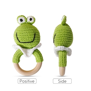 Fait à la main En Forme D'animal <span class=keywords><strong>Au</strong></span> <span class=keywords><strong>Crochet</strong></span> En Bois <span class=keywords><strong>Hochet</strong></span> <span class=keywords><strong>Anneau</strong></span> De Dentition Jouet Bébé <span class=keywords><strong>Anneau</strong></span> De Dentition - Product Image 1