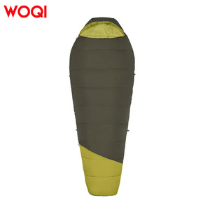 Saco de dormir Woqi Mummy de nailon para 3 estaciones, cálido, transpirable, portátil, para acampar al aire libre, para adultos, color gris. - Product Image 3
