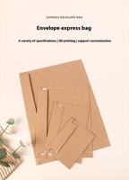 Enveloppe personnalisée épaissie de 0.5mm d'épaisseur imperméable à l'eau auto-adhésif en papier kraft sac enveloppe de marque pour envoi express transfrontalier