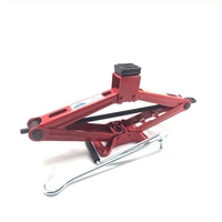 Wheelsky Nouveau Design Cric Ciseaux à Tête Rotative en Acier de 1,5 et 2,0 Tonnes avec Clé à Économie d'Effort pour le Remplacement d'Urgence des Pneus