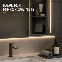 Prise murale d'angle noire encastrée avec ports USB A+C, prise de courant dissimulée pour armoire miroir, compatible UK US EU Schuko 10A, pour maison et bureau