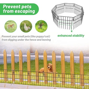 Valla de barrera de animales para No excavar, valla de hierro para jardín, alambre de Metal a prueba de polvo, estacas para suelo de perro - Product Image 2