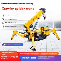 JIUSHENG Grue araignée électrique sur chenilles de 3 à 5 tonnes avec une hauteur de levage de 18m Télécommande sans fil à économie d'énergie tout-terrain