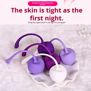 JRUI 5-Ball Modèle JRUI-S011 <span class=keywords><strong>CHERRY</strong></span> Smart <span class=keywords><strong>Kegel</strong></span> Ball Vagin <span class=keywords><strong>Balls</strong></span> Équipement d'exercice Muscle du plancher pelvien - Product Image 4
