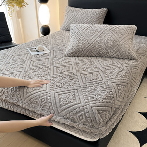<span class=keywords><strong>Parure</strong></span> de draps en <span class=keywords><strong>flanelle</strong></span> jacquard personnalisée en usine - 3 pièces, linge de <span class=keywords><strong>lit</strong></span> doux et moelleux avec taies d'oreiller, commandes en gros OEM disponibles - Product Image 5