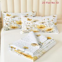 Parure trois pièces personnalisée brodée et imprimée pigmentaire, style chinois, en polyester lavable 200TC, 40 fils, 3-4 couleurs