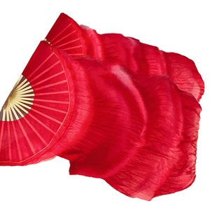 Abbigliamento da donna colorato 180X90 cm ventaglio in bambù pieghevole in poliestere stelle filanti sintetiche per danza del ventre 1 accessorio a mano - Product Image 3