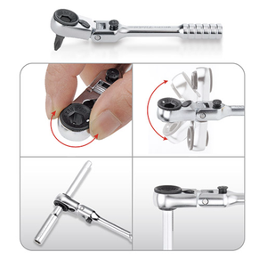 סט שקעים TOPTUL GCAD2602 26 חלקים 1/2 אינץ' עם מחזיק ביטים וביטים - פלדת כרום-ונדיום, אחריות 3 שנים, אריזת קופסת פלסטיק - Product Image 2