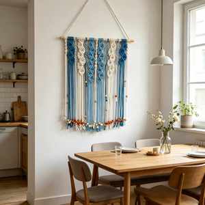 Nuevo Tapiz de Pared Hecho a Mano con Borlas de Encaje Tejido con Cuerda de Algodón para Decoración de Fondo de Dormitorio - Product Image 1