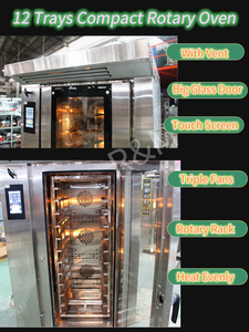 Personalizzato ragionevole buoni prezzi di commerciale 5 8 10 da tavolo vassoio strato rotante pasticceria forno a convezione con cremagliera ventilatore - Product Image 2