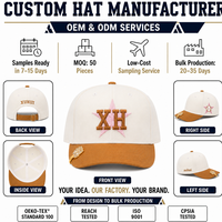 Casquette de baseball personnalisée à 6 panneaux en daim crème avec broderie en chenille étoile et clip métallique pour streetwear vintage OEM