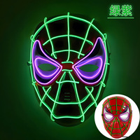 Masque d'Halloween LED Lumineux Cool en Plastique, Accessoire de Soirée Spectacle Marvel pour Enfants ou Adultes