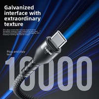 Cable Magnético USB C a C de 100W, Doble Tipo-C, con Trenzado de Nailon, Carga Rápida y Transferencia de Datos para iPhone, Samsung, iOS y Android