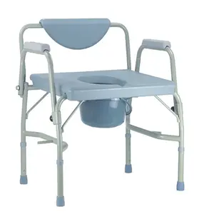 Chinese foshan Steel Toilet Safety Frame Extra-Wide Obese People Use Shower Commode Chair For Bariatric