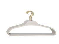 Cintres en métal de qualité supérieure, durables, doux au toucher, en velours, sans trace, antidérapants, pour armoire, magasin de vêtements, organisation de placard individuel