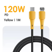 Kabel Data Pengisian Cepat 120W Soft TPE Macaron Charger untuk Ponsel 7 8 Plus X 12 13 14 Pro Max iPad