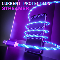 Cable de Carga USB Tipo C 3A 60W PD 3 en 1 con LED Luminoso y Cobre Puro para Computadora, Escáner de Código de Barras e Impresora