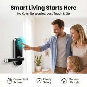 Cerradura Inteligente de Alta Gama con WiFi, Huella Digital, Contraseña y Tarjeta, Entrada sin Llave para Puerta de Madera, Compatible con Tuya y TTLock - Product Image 3