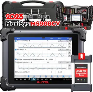자동 공식 상점 Maxisys Ms908CV 25 기능 서비스 트럭 진단 도구 제단 Maxisys CV 헤비 듀티 트럭 OBD2 스캐너