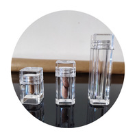 3ml 5ml 10ml Bouteille acrylique carrée pour poudre médicinale Capsule Candy Saffron Cordyceps Sinensis Bouteilles de produits de santé