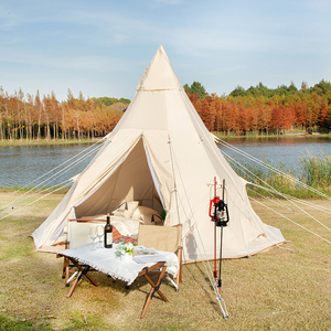 Grande tente <span class=keywords><strong>tipi</strong></span> en toile de luxe avec fenêtre en dentelle tente indienne maison enfants <span class=keywords><strong>tipi</strong></span> jouet tente pour enfants et adultes - Product Image 4