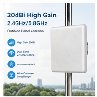Antenne externe 2,4 GHz 5,8 GHz, antenne panneau longue portée, antenne Wifi 20dBi
