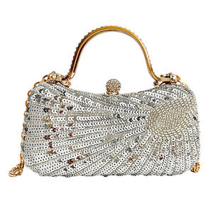 Fashion Chain <b>Clutch</b> Bag Luxury Crystal Pearls <b>Clutch</b> Purse Evening Bags Ladies Party <b>wedding</b> Crossbody bags handbag for Women - Product Image 1