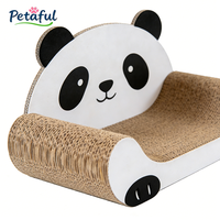 Canapé-griffoir moderne en carton ondulé en forme de panda, grand format, classique, durable, écologique, inclinable, design à 4 niveaux, vente en gros