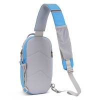 Sac bandoulière messager en nylon imperméable avec fermeture éclair, multicolore, ultra-léger, unisexe, pour activités de plein air et sport, sac de poitrine