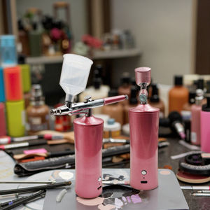 เครื่องพ่นสีแบบพกพาพร้อมชุดคอมเพรสเซอร์ไร้สายแบบชาร์จ USB สำหรับแต่งหน้า ทำเล็บ ทำผม - Product Image 1