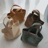 Sac fourre-tout en coton avec logo imprimé personnalisé, sac d'épicerie en toile recyclable de petite taille