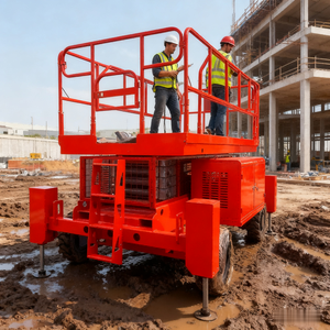 Plataforma elevadora de tijera con orugas para terrenos rugosos, modelos múltiples eléctricos plegables autopropulsados 2025 - Product Image 2