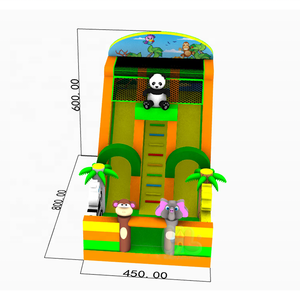 Parc aquatique gonflable commercial extérieur en PVC sur mesure, thème dessin animé, avec toboggan et aire de saut pour jardin, Moyen-Orient, <span class=keywords><strong>Robert</strong></span> - Product Image 3