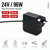 Adaptor Daya 24V 4A 96W AC DC, Colokan DC 5.5x2.5mm, Catu Daya Switching Persegi 100-240V untuk Lampu LED Strip dan Kamera CCTV