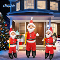 Joyee Vente en gros de figurines gonflables de Père Noël en PVC, décoration gonflable de Père Noël pour la cour, le jardin, l'intérieur, l'extérieur, fête de Noël