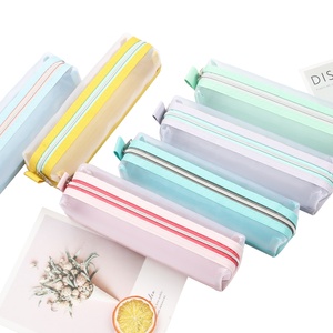 مخصص مقلمة شفافة النايلون شبكة القرطاسية الحقيبة أكسفورد النسيج مرئية القلم حقيبة حقيبة مستحضرات تجميل - Product Image 3