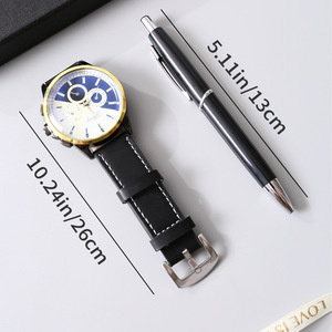 Father's Day Promotional Novelty <b>Gift</b> <b>Set</b> for Men Watch and Pen in Exquisite Paper <b>Gift</b> Box Business <b>Gift</b> - Product Image 2
